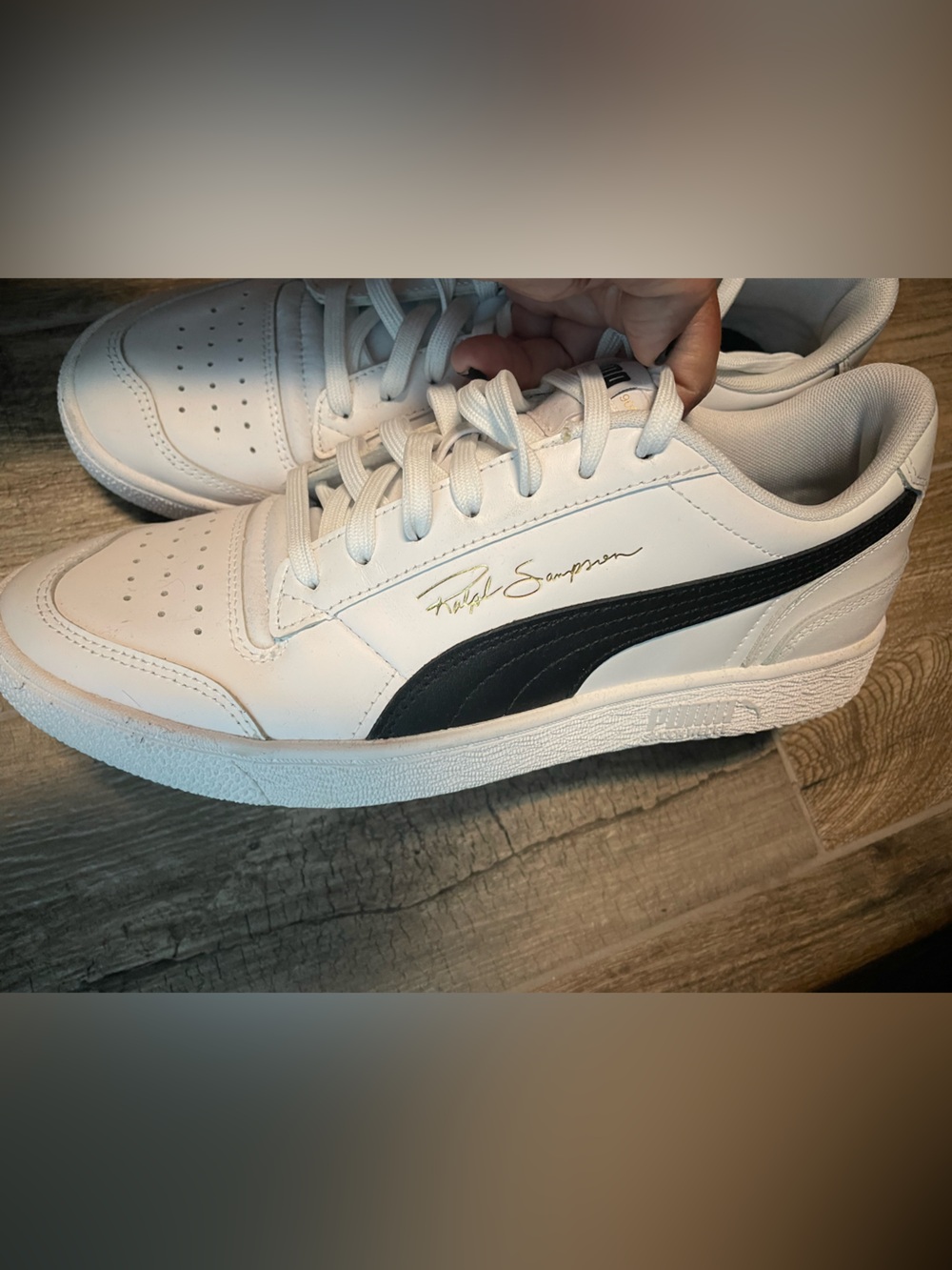 Puma Ralph Sampson Men's White Sneakers with Black Formstrip - Picture 2 of 5
